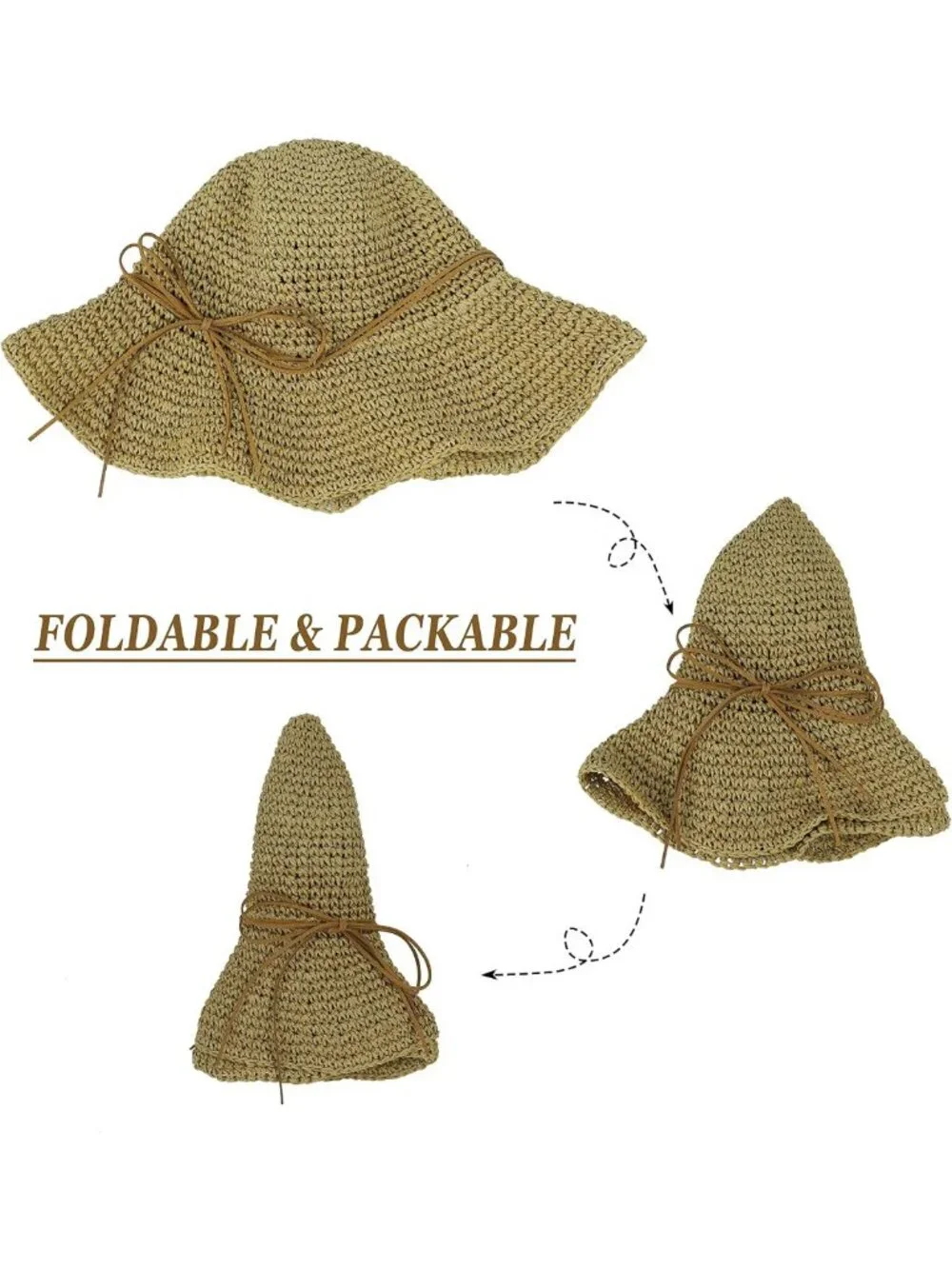 Wide Brim Floppy Sun Hat | Breathable UV Protection UPF 50+ | Packable Beach Cap